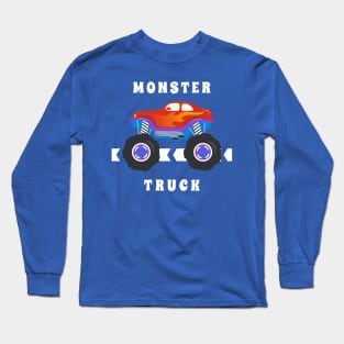 Vector illustration of monster truck with cartoon style. Long Sleeve T-Shirt